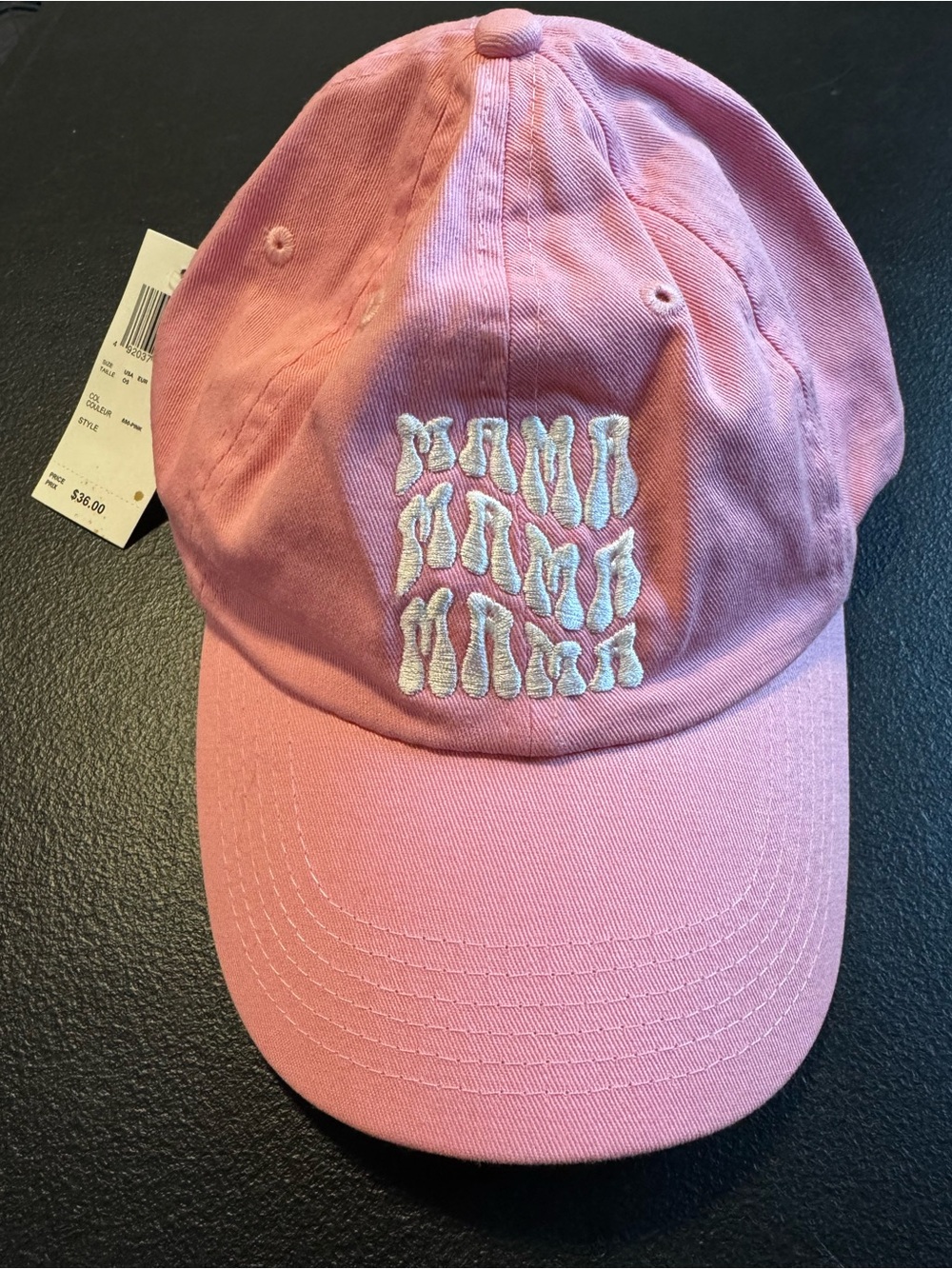 Pink Embroidered “Mama Mama Mama”Women’s Baseball Cap